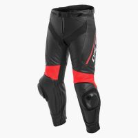 Dainese DELTA 3 sportovní kožené kalhoty černé/fluo-červené vel.56